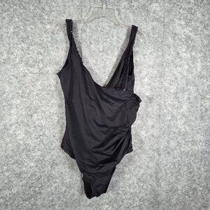 Roxanne Collection Women's One Piece Swimsuit Black Size 38C